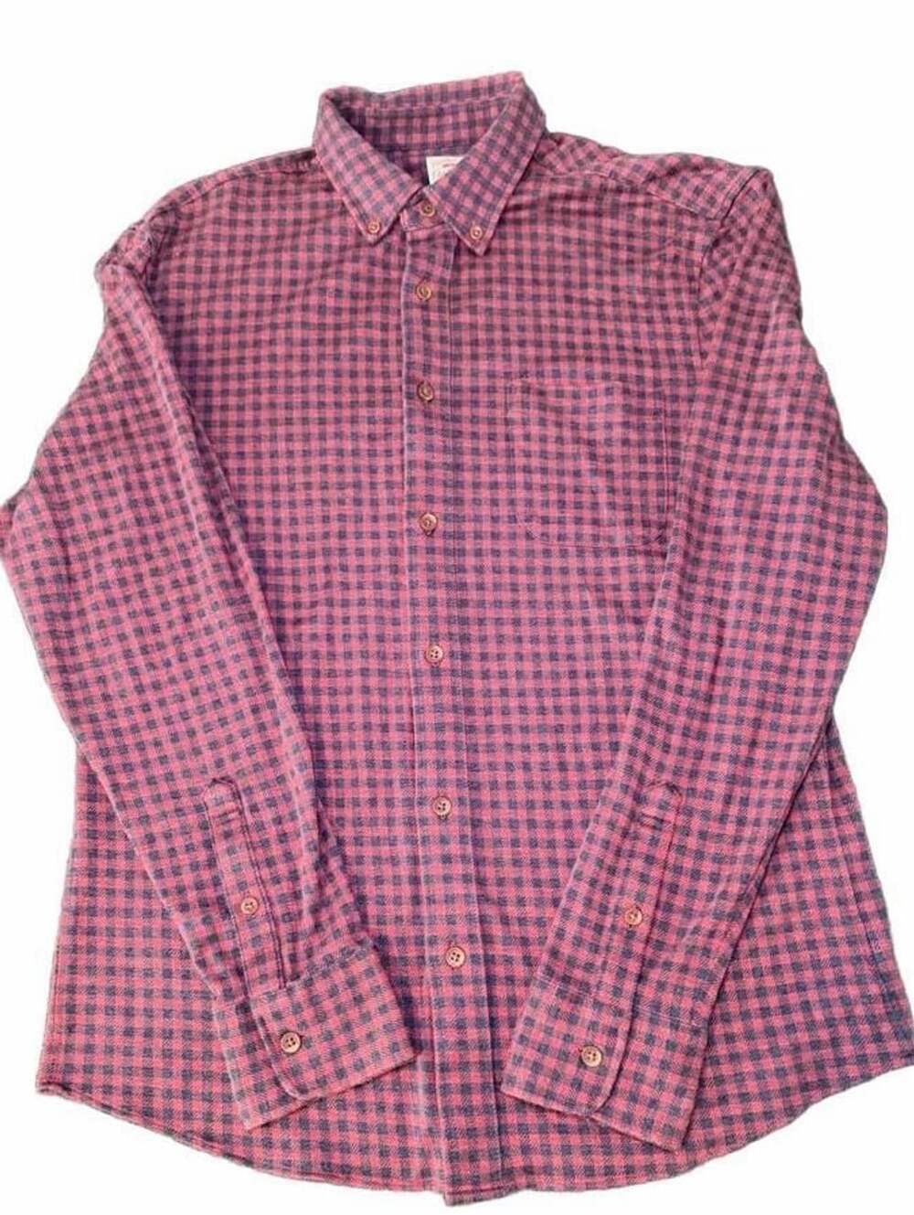 Faherty Stretch Seaview Flannel Size M Blue Red Gingham